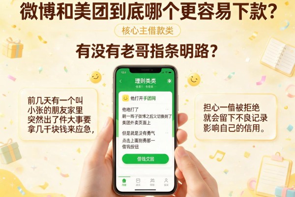 微博和美团到底哪个更容易下款？有没有老哥指条明路？
