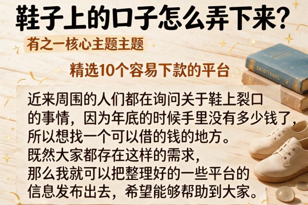 鞋子上的口子怎么弄下来？精选10个容易下款的平台
