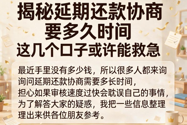 揭秘延期还款协商要多久时间，这几个口子或许能救急