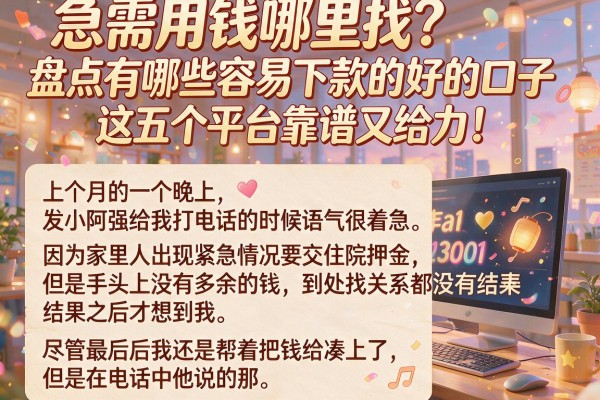 急需用钱哪里找？盘点有哪些容易下款的好的口子，这五个平台靠谱又给力！