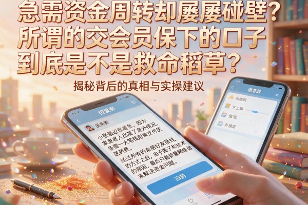 急需资金周转却屡屡碰壁？所谓的交会员保下的口子到底是不是救命稻草？揭秘背后的真相与实操建议