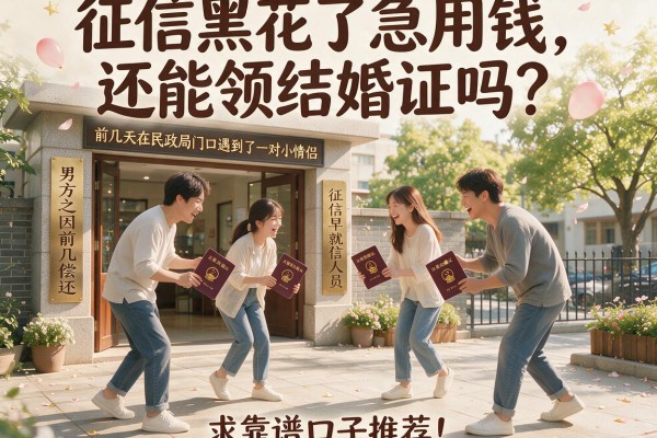 征信黑花了急用钱，还能领结婚证吗？求靠谱口子推荐！