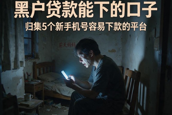 黑户贷款能下的口子，归集5个新手机号容易下款的平台