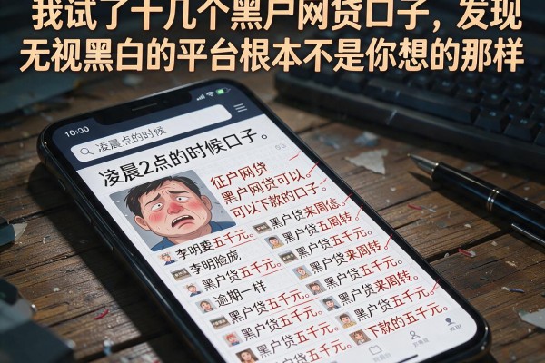 我试了十几个黑户网贷口子，发现无视黑白的平台根本不是你想的那样