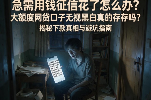 急需用钱征信花了怎么办？大额度网贷口子无视黑白真的存在吗？揭秘下款真相与避坑指南