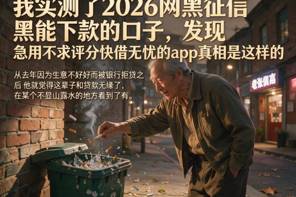 我实测了2026网黑征信黑能下款的口子，发现急用不求评分快借无忧的app真相是这样的
