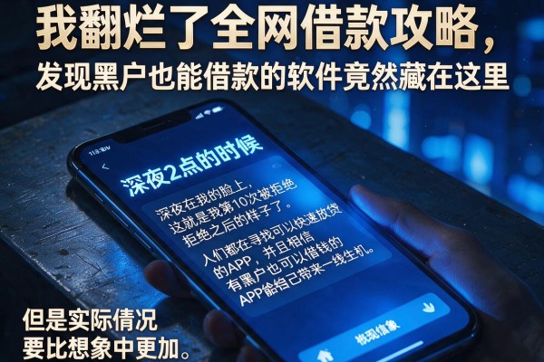 我翻烂了全网借款攻略，发现黑户也能借款的软件竟然藏在这里