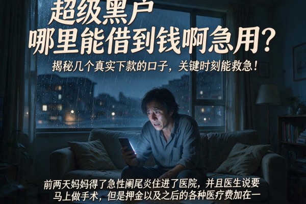 超级黑户哪里能借到钱啊急用？揭秘几个真实下款的口子，关键时刻能救急！