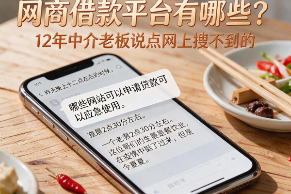 网商借款平台有哪些？12年中介老板说点网上搜不到的