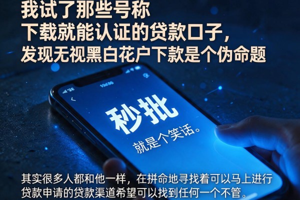 我试了那些号称下载就能认证的贷款口子，发现无视黑白花户下款是个伪命题