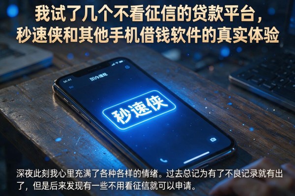 我试了几个不看征信的贷款平台，秒速侠和其他手机借钱软件的真实体验