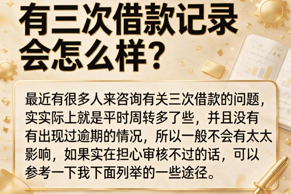 有三次借款记录会怎么样?实测这几个下款渠道