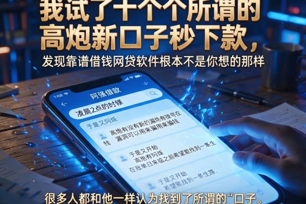 我试了十个所谓的高炮新口子秒下款，发现靠谱借钱网贷软件根本不是你想的那样