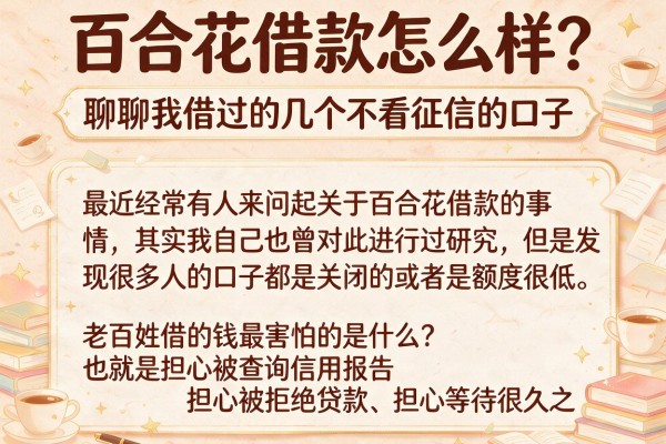 百合花借款怎么样？聊聊我借过的几个不看征信的口子