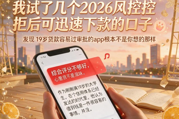 我试了几个2026风控拒后可迅速下款的口子，发现19岁贷款容易过审批的app根本不是你想的那样