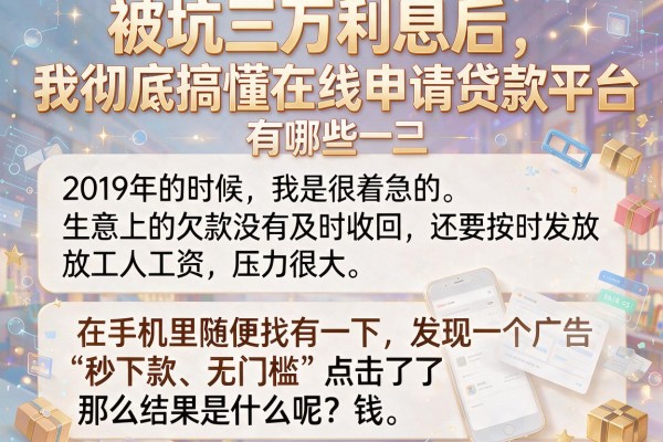 被坑三万利息后，我彻底搞懂在线申请贷款平台有哪些