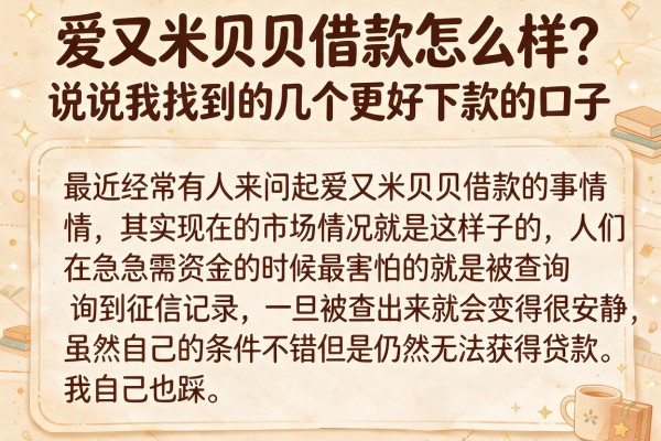 爱又米贝贝借款怎么样？说说我找到的几个更好下款的口子
