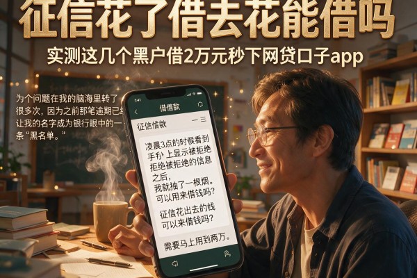 征信花了借去花能借吗，实测这几个黑户借2万元秒下网贷口子app