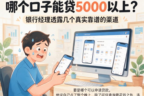哪个口子能贷5000以上？银行经理透露几个真实靠谱的渠道