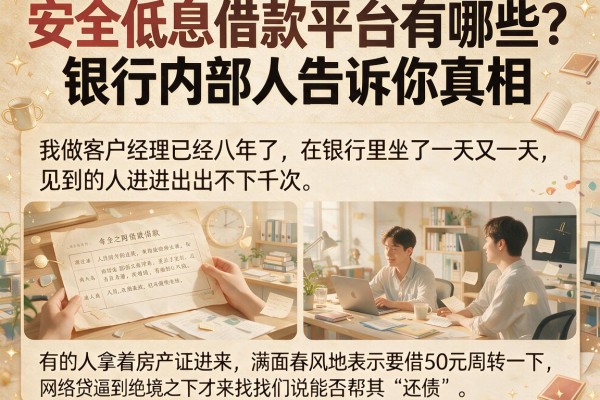 安全低息借款平台有哪些？银行内部人告诉你真相
