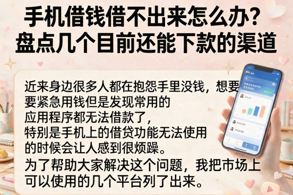 手机借钱借不出来怎么办？盘点几个目前还能下款的渠道