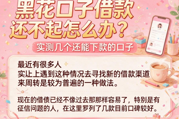 黑花口子借款还不起怎么办？实测几个还能下款的口子