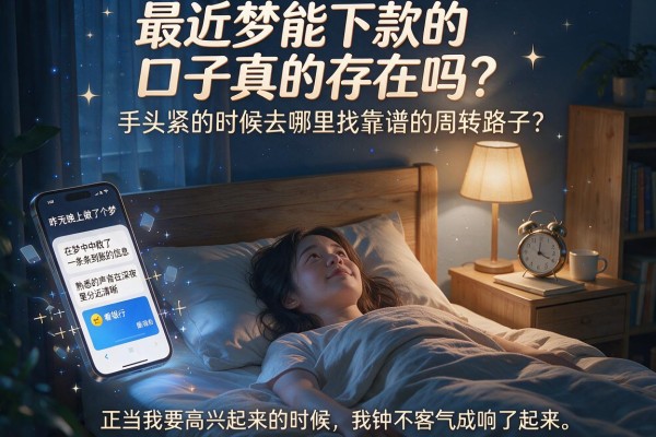 最近梦能下款的口子真的存在吗？手头紧的时候去哪里找靠谱的周转路子？