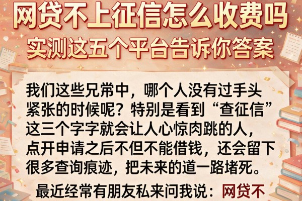 网贷不上征信怎么收费吗，实测这五个平台告诉你答案