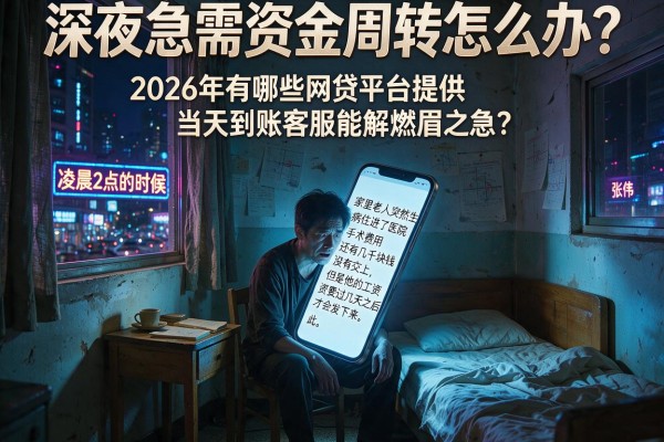 深夜急需资金周转怎么办？2026年有哪些网贷平台提供当天到账客服能解燃眉之急？