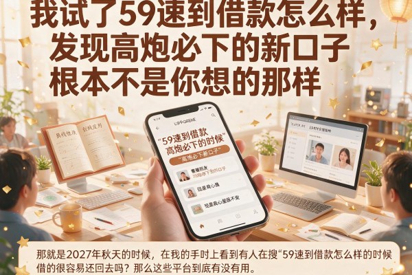 我试了59速到借款怎么样，发现高炮必下的新口子根本不是你想的那样