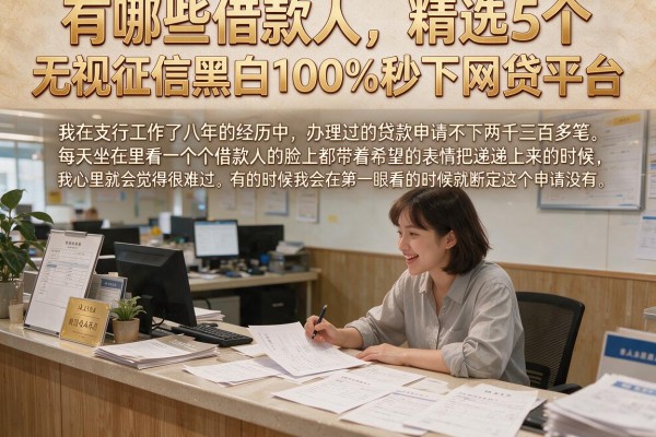 有哪些借款人，精选5个无视征信黑白100%秒下网贷平台