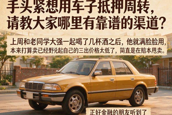 手头紧想用车子抵押周转，请教大家哪里有靠谱的渠道？