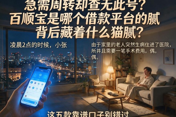急需周转却查无此号？百顺宝是哪个借款平台的背后藏着什么猫腻？这五款靠谱口子别错过