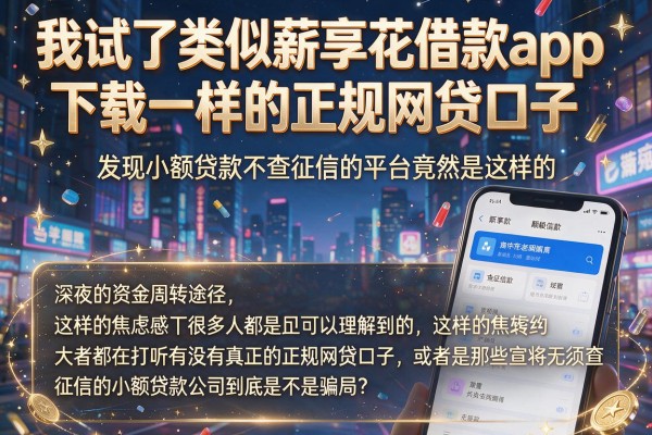 我试了类似薪享花借款app下载一样的正规网贷口子,发现小额贷款不查征信的平台竟然是这样的