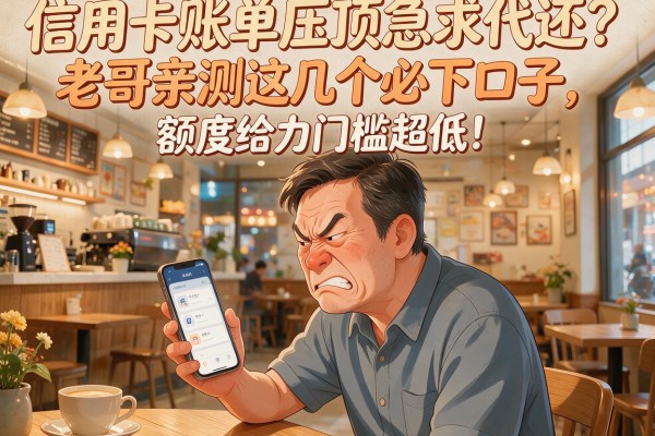 信用卡账单压顶急求代还？老哥亲测这几个必下口子，额度给力门槛超低！