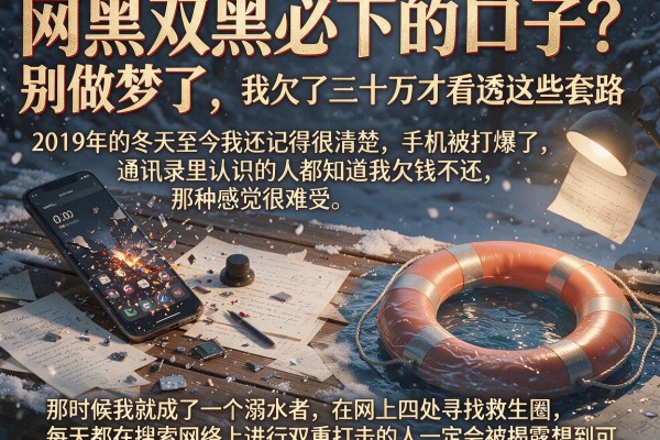 网黑双黑必下的口子？别做梦了，我欠了三十万才看透这些套路