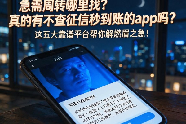 急需周转哪里找？真的有不查征信秒到账的app吗？这五大靠谱平台帮你解燃眉之急！