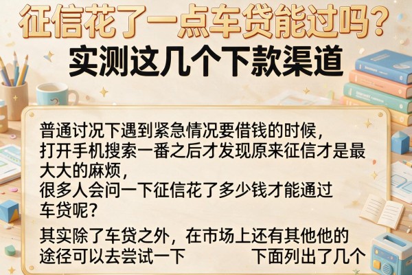 征信花了一点车贷能过吗?实测这几个下款渠道