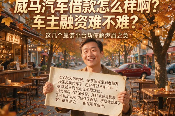 威马汽车借款怎么样啊？车主融资难不难？这几个靠谱平台帮你解燃眉之急