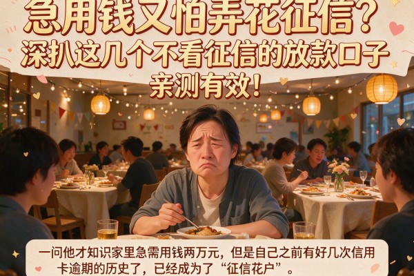 急用钱又怕弄花征信？深扒这几个不看征信的放款口子，亲测有效！