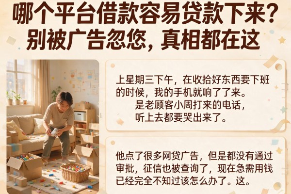 哪个平台借款容易贷款下来？别被广告忽悠，真相都在这