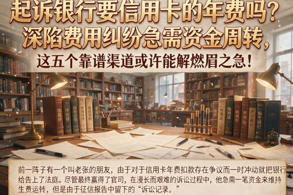 起诉银行要信用卡的年费吗？深陷费用纠纷急需资金周转，这五个靠谱渠道或许能解燃眉之急！