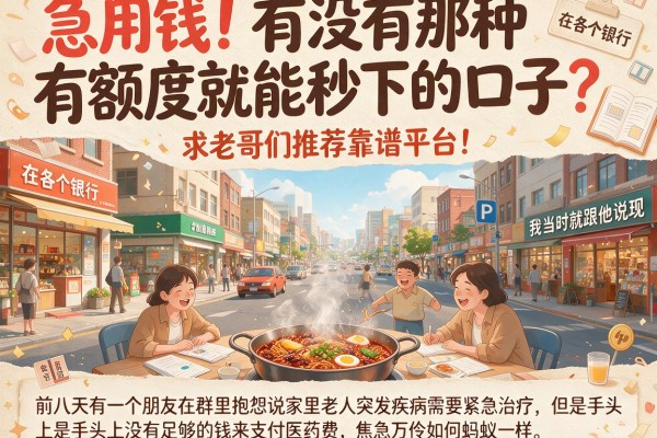 急用钱！有没有那种有额度就能秒下的口子？求老哥们推荐靠谱平台！