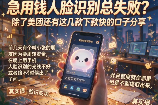 急用钱人脸识别总失败？除了美团还有这几款下款快的口子分享