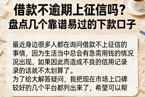 借款不逾期上征信吗?盘点几个靠谱易过的下款口子