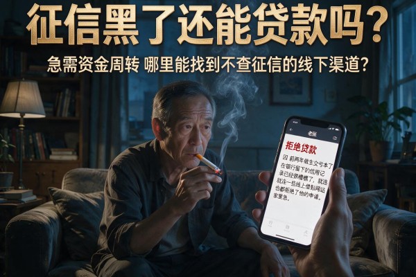 征信黑了还能贷款吗？急需资金周转哪里能找到不查征信的线下渠道？