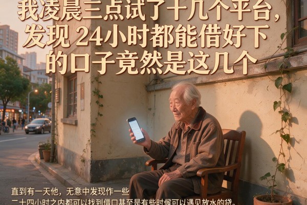 我凌晨三点试了十几个平台，发现24小时都能借好下的口子竟然是这几个