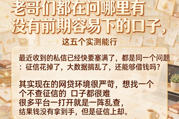 老哥们都在问哪里有没有前期容易下的口子，这五个实测能行