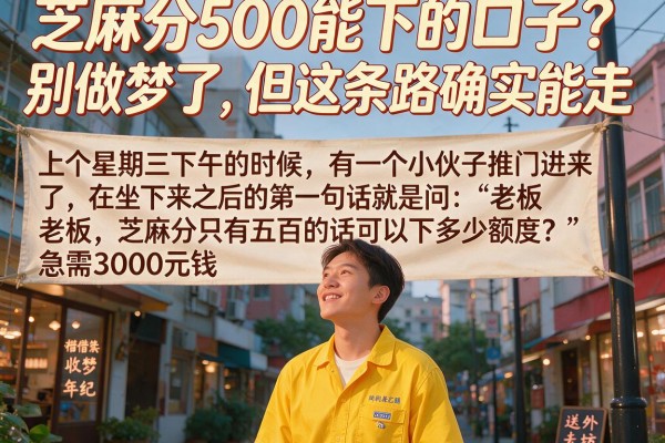 芝麻分500能下的口子?别做梦了,但这条路确实能走