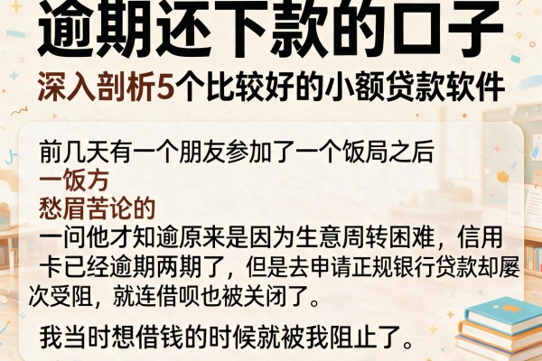 逾期还下款的口子,深入剖析5个比较好的小额贷款软件